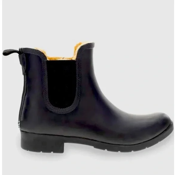chooka Shoes Chooka Plush Rain Boots Black Size Poshmark